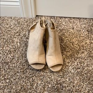 Tan Booties (open toed)